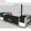 Commercial Mall Kiosk Wooden Furniture Showcase Cosmetic Shop Counter Design Nail Polish Display Counter